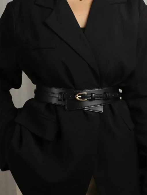 SHEIN Simple Style Metal Buckle Belt for Coats and Dresses