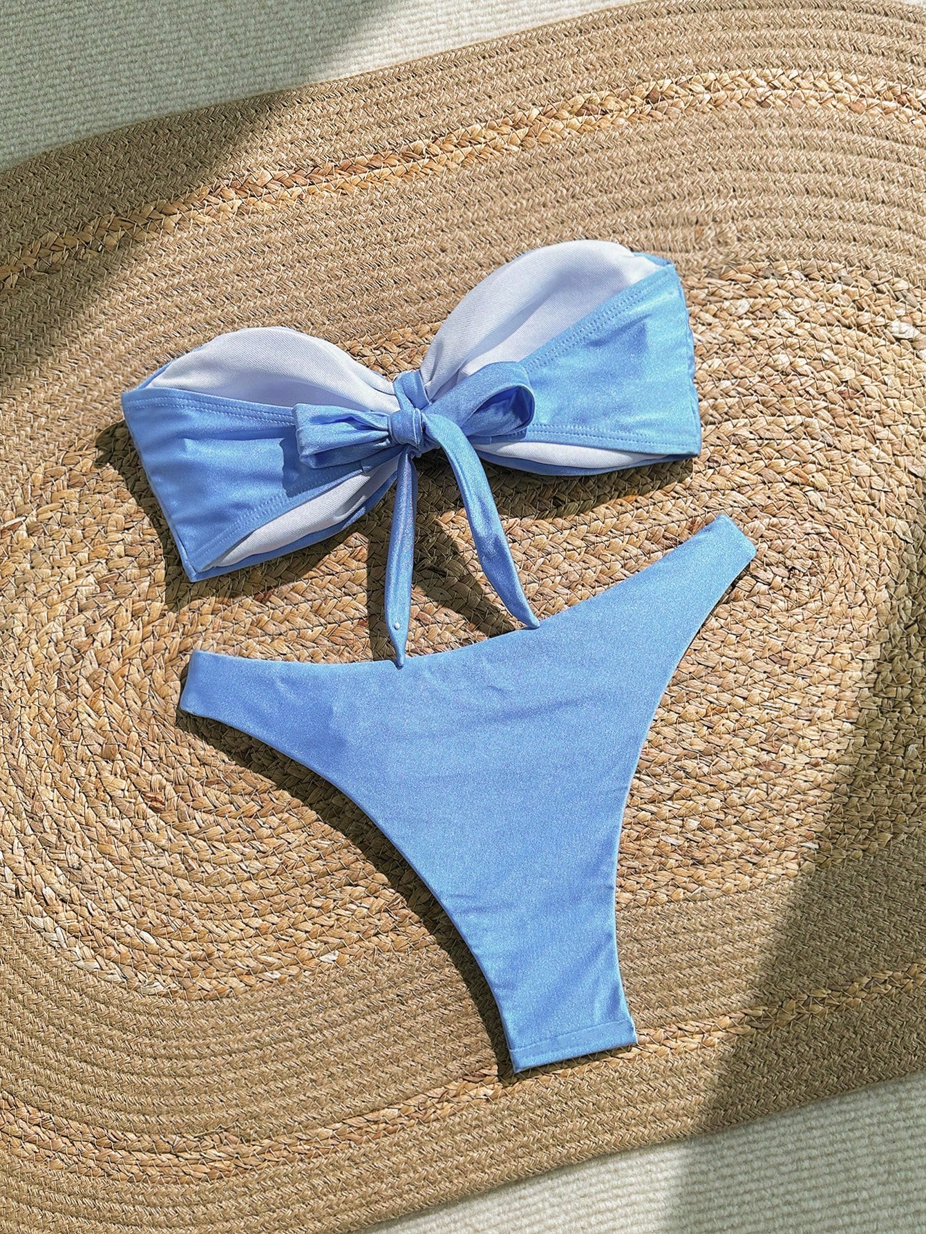 SHEIN Sweetra Women Floral Print Bandeau Bikini Set - Image 2