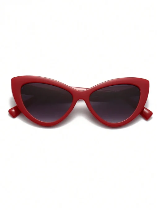SHEIN Triangle Cat Eye Fashion Glasses For Women, Retro Stylish Small Frame Glasses - Image 2