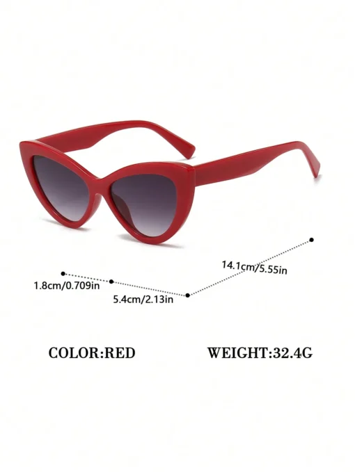 SHEIN Triangle Cat Eye Fashion Glasses For Women, Retro Stylish Small Frame Glasses - Image 3