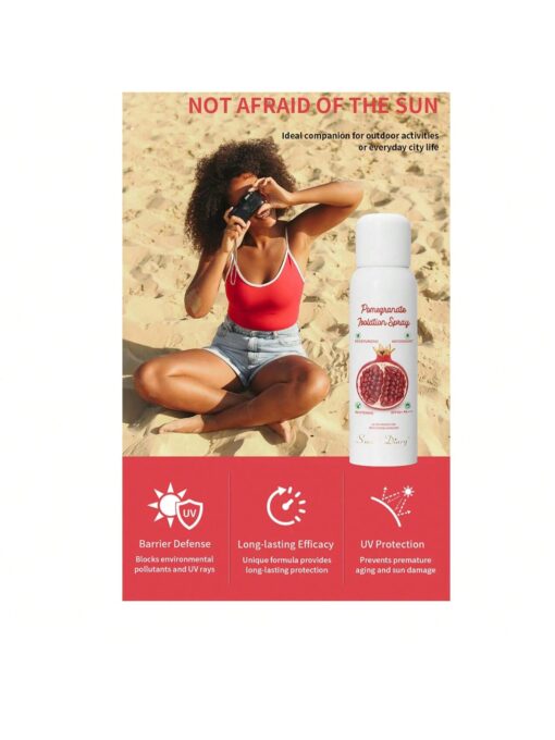 SHEIN Pomegranate Sunscreen Spray, Minimal & Practical Multifunctional Setting Spray - Image 3