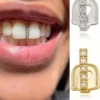 1pc Unique Hiphop Style Single Row Line Shape Copper