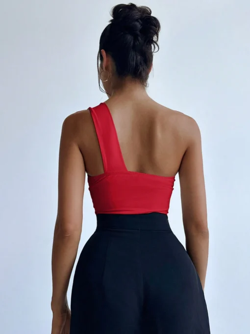 SHEIN Firerie Women's Simple Elegant Bodysuit With Bow Decor - Image 2