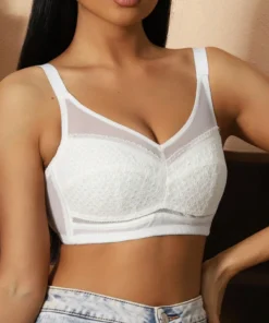 Plus Size Lace Lingerie Set Women Sexy Mesh Bra