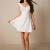 SHEIN Poéselle Women's Summer Holiday Solid Color Sleeveless Dress
