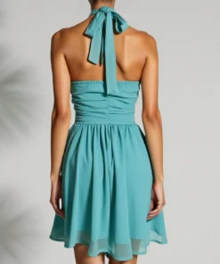 SHEIN Privé Women's New Elegant Halter Flared Short Dress