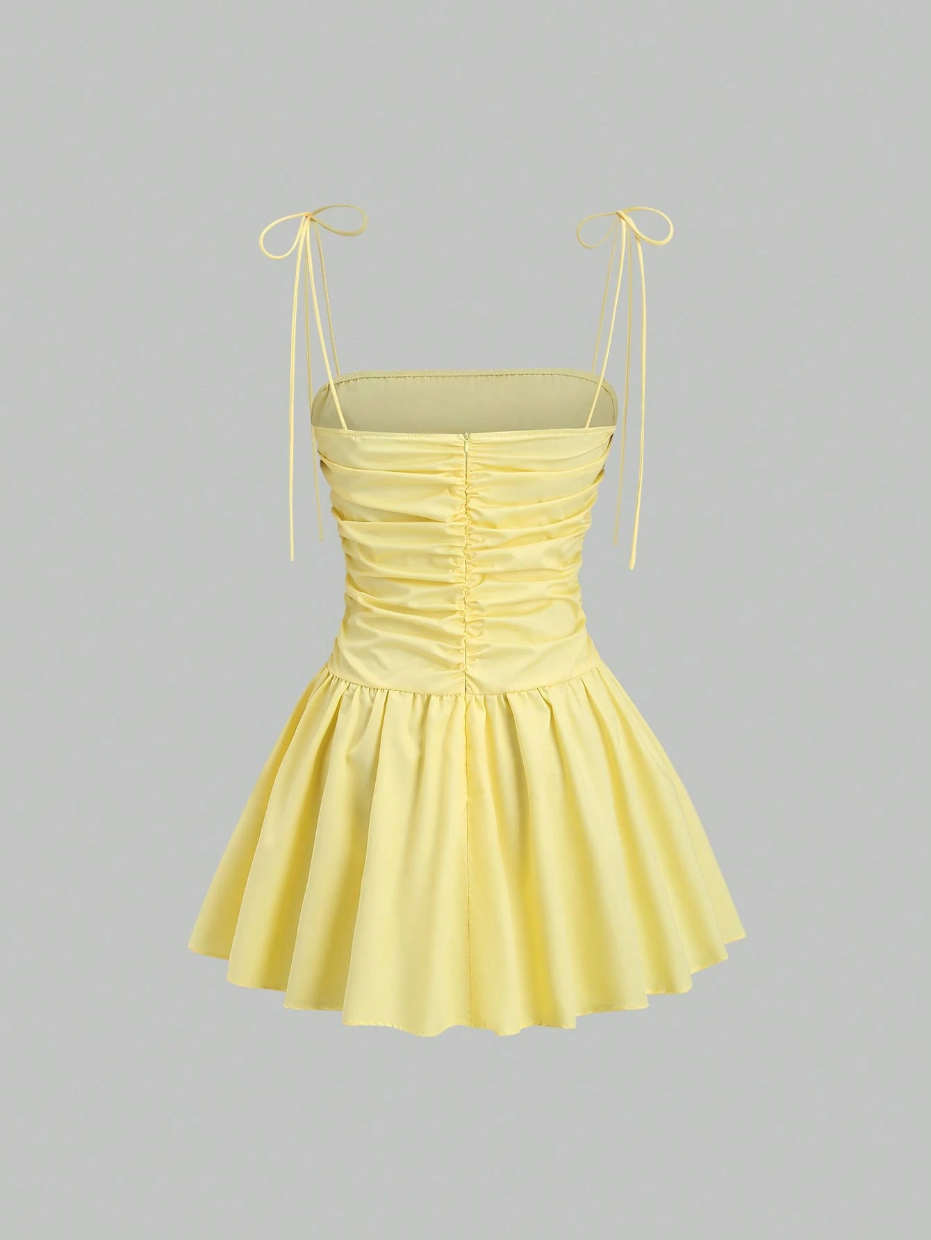 SHEIN Sweetra Women's New Style Minimalist Sexy Bow Tied Ruffle A-Line - Image 2