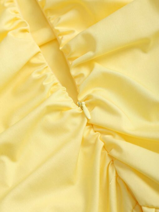 SHEIN Sweetra Women's New Style Minimalist Sexy Bow Tied Ruffle A-Line - Image 3
