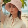 Women's Foldable Straw Bucket Hat | Beach Sun Hat