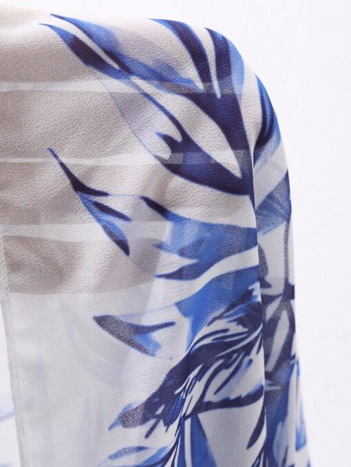 SHEIN DAZY Women's Spring/Summer Printed Kimono Beach Cover-Up - Image 3
