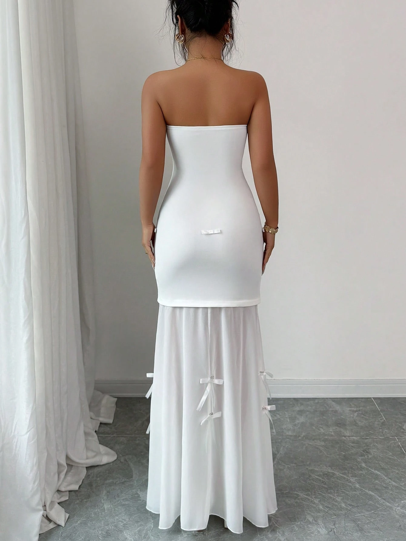 SHEIN Elenzga Solid Color Camisole See-Through Mesh Splice Versatile - Image 2