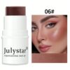 Julystar Professional Makeup Blush Stick, Long-wearing Highly Pigmented Cream Blush