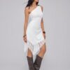 SHEIN Roylia Women's Solid Color Asymmetircal Neck Sleeveless