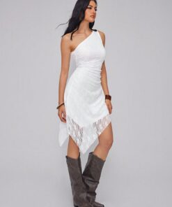 SHEIN Roylia Women's Solid Color Asymmetircal Neck Sleeveless