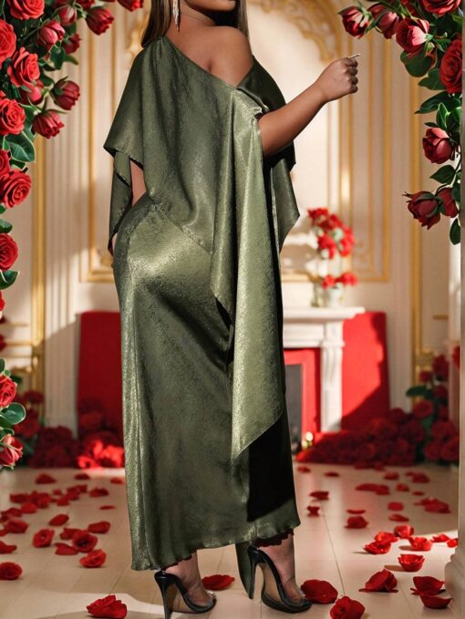 SHEIN Slaydiva New Christmas & New Year & Valentine's Day Green Shiny Dress - Image 2