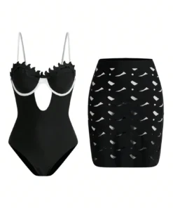 SHEIN Swim Oasis Women Hollow Out Spaghetti Strap One-Piece Swimsuit