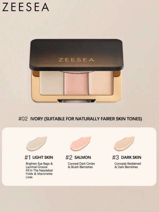 SHEIN Zeesea SOFT LIGHT TRI-COLOR CONCEALER BRIGHTENING FULL COVERAGE STRONG