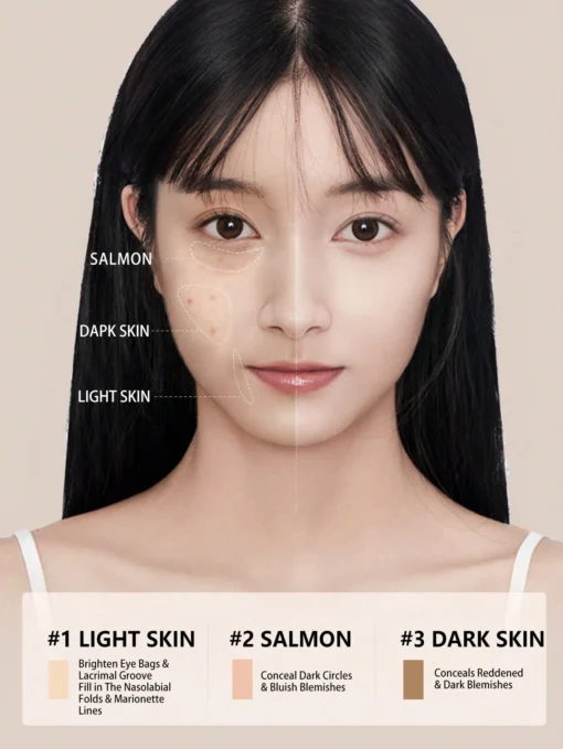 SHEIN Zeesea SOFT LIGHT TRI-COLOR CONCEALER BRIGHTENING FULL COVERAGE STRONG - Image 2