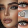 SHEIN 1 Pair Annual Disposable Colored Contact Lenses, 14.5mm Brown Color