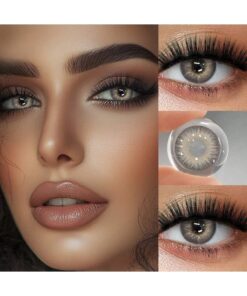 SHEIN 1 Pair Annual Disposable Colored Contact Lenses, 14.5mm Brown Color