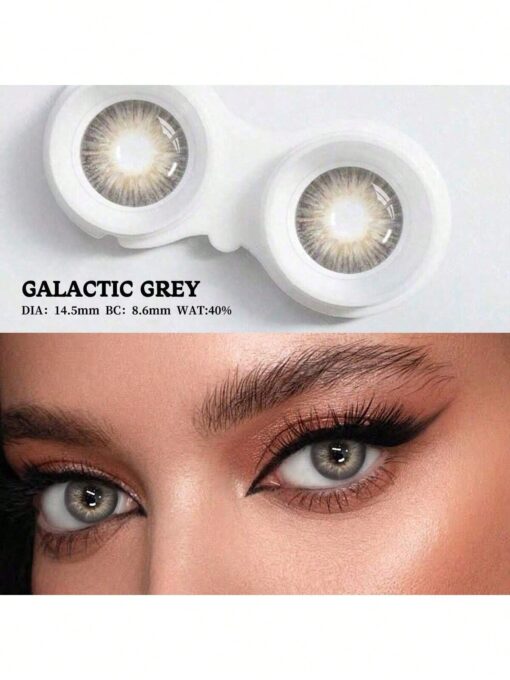 SHEIN 1 Pair Annual Disposable Colored Contact Lenses, 14.5mm Brown Color - Image 2