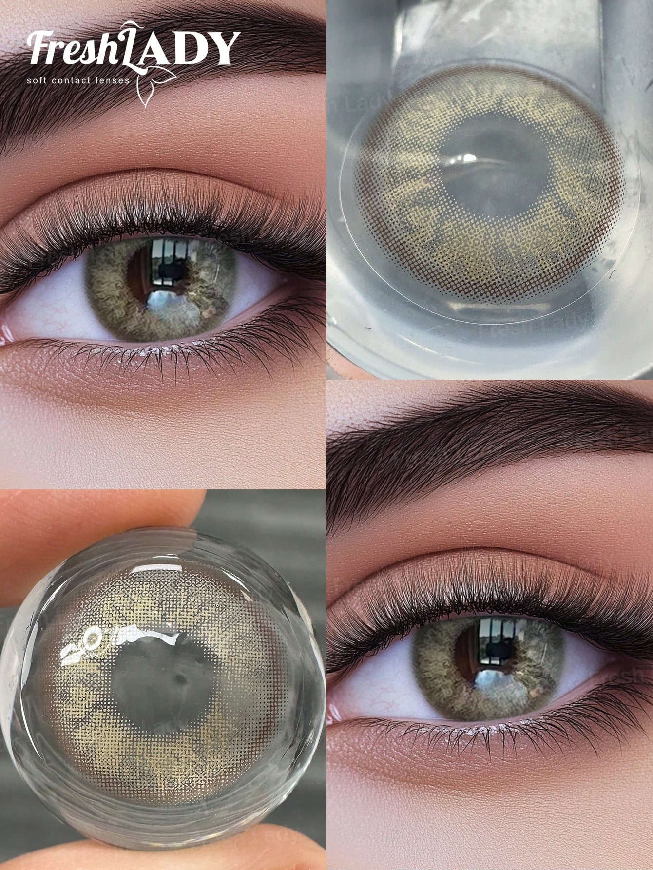 SHEIN FRESH LADY 1 Pair Emir Grey Contacts Soft Contact Lens Moonlight - Image 3