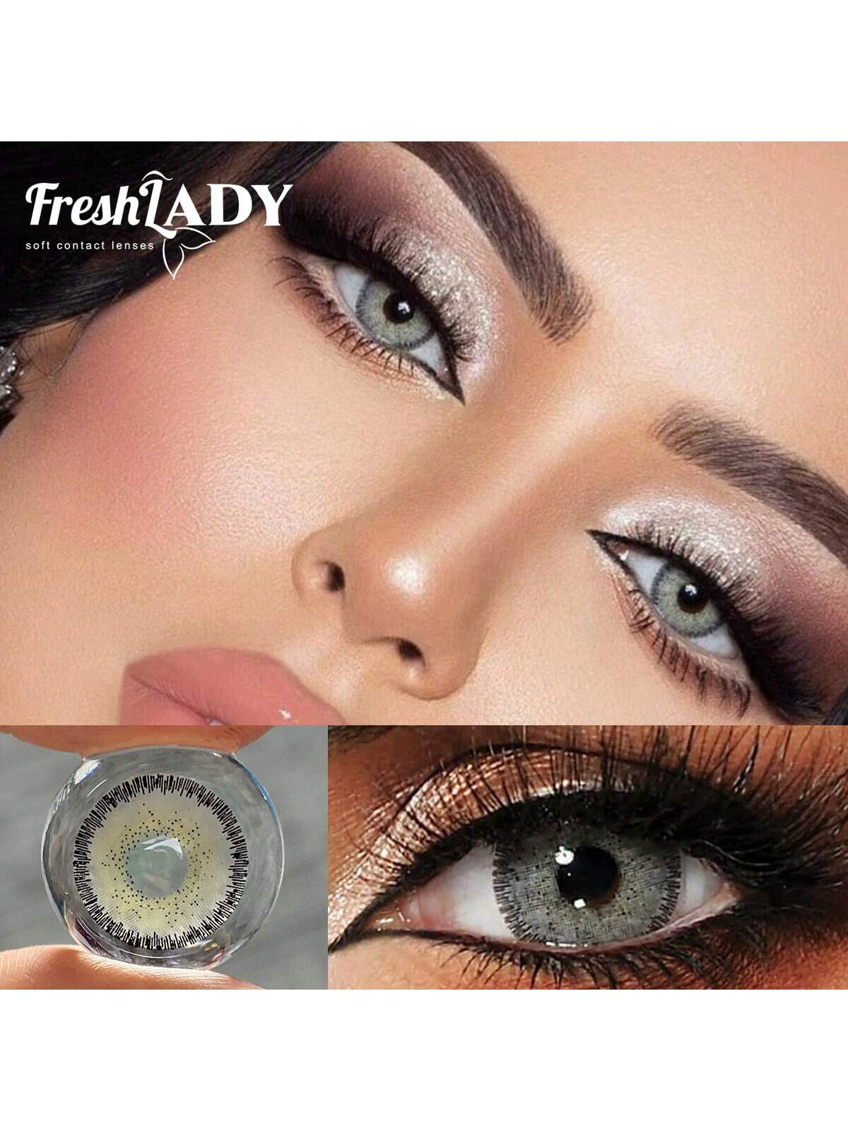 SHEIN FRESH LADY Freshlady Lens For School Pupilentes Magic Gray Colored Contact Lenses