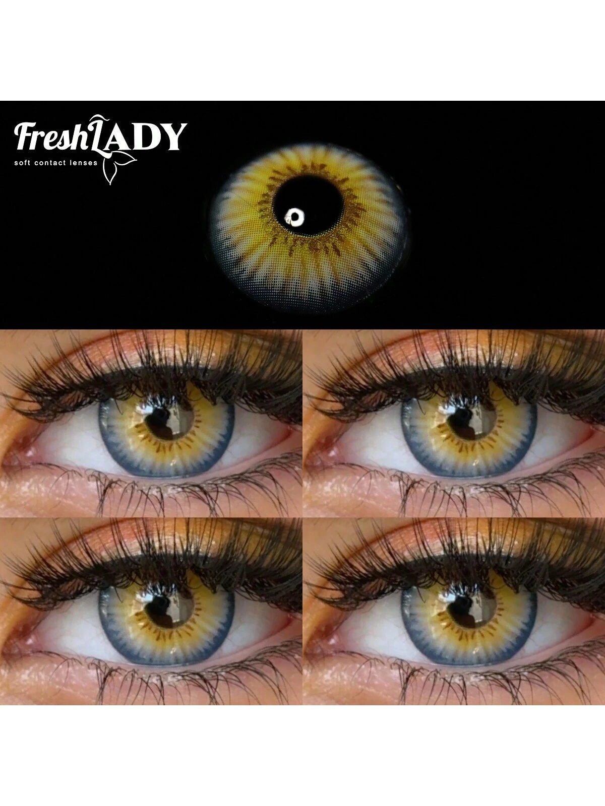 SHEIN FRESH LADY Freshlady Student Eye Makeup Look Pupilentes California Green