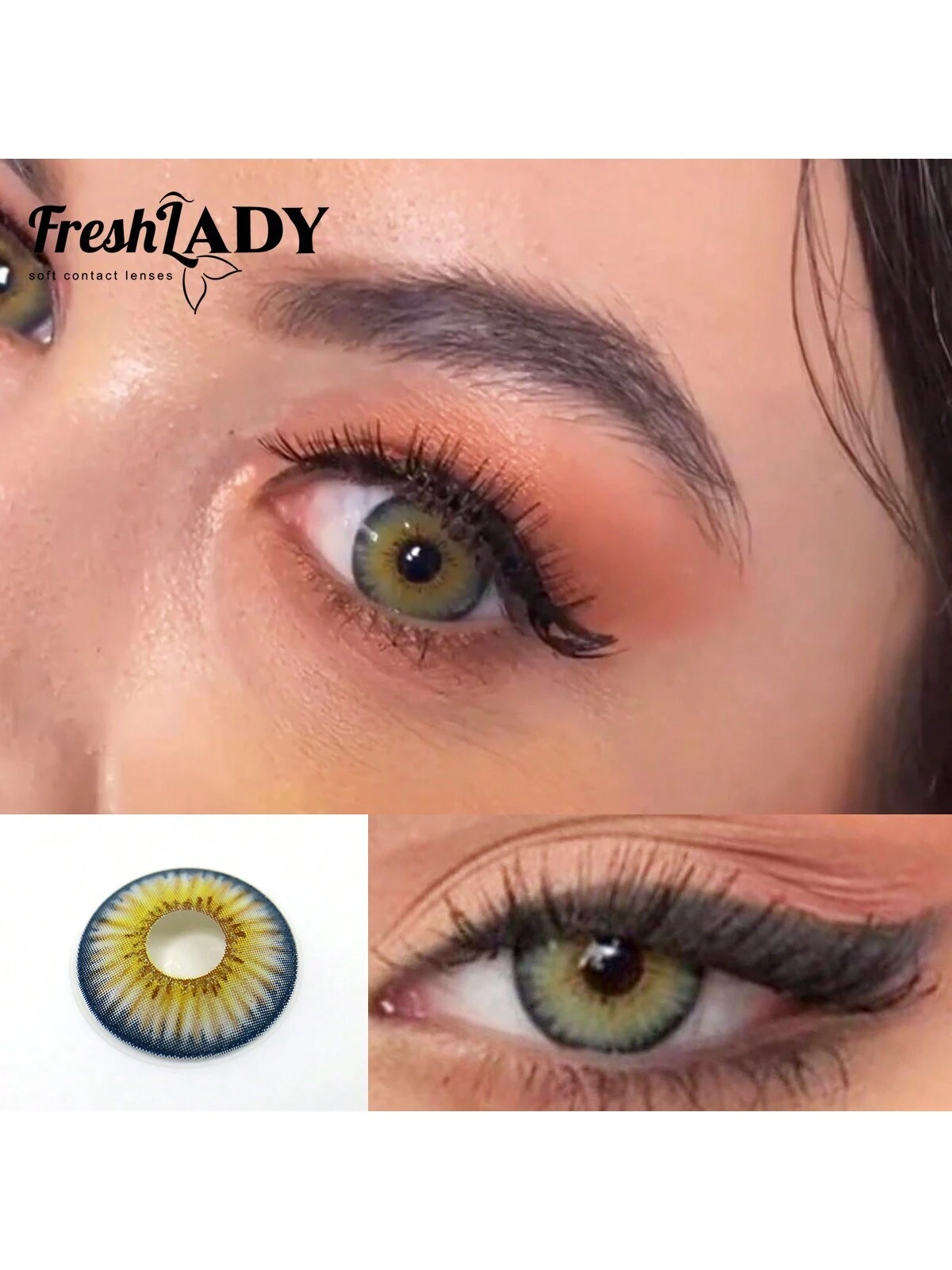 SHEIN FRESH LADY Freshlady Student Eye Makeup Look Pupilentes California Green - Image 3