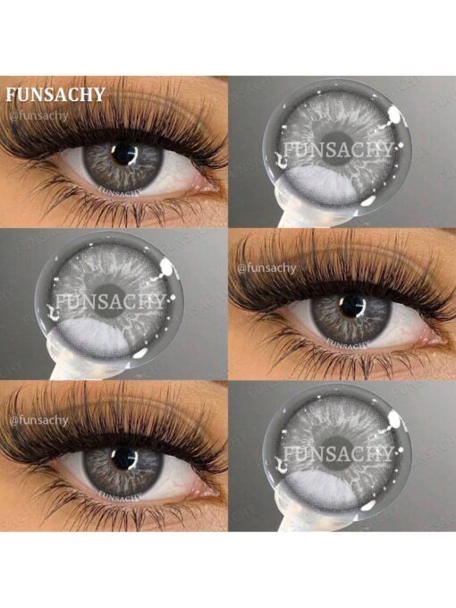 SHEIN FUNSACHY Gray Contact Lenses 14.2mm Natural Soft Lenses Annual Disposable