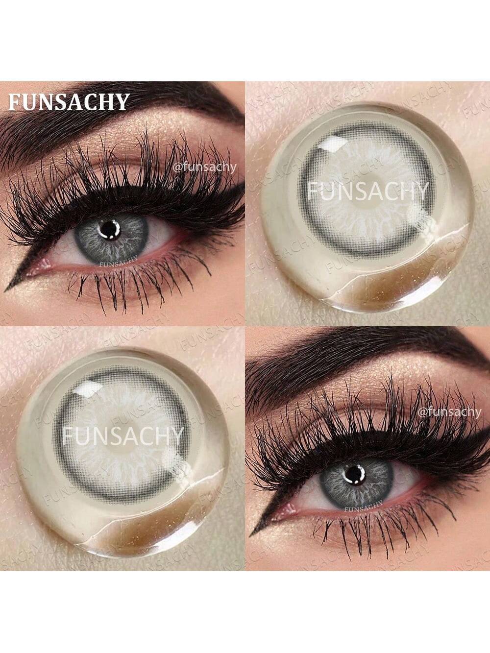 SHEIN FUNSACHY Gray Contact Lenses 14.2mm Natural Soft Lenses Annual Disposable - Image 2