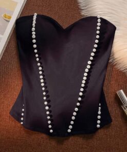 SHEIN Franclia Women's Elegant Elegant Simple Pearl Decor Bandeau