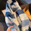 SHEIN Street 1pc Women's Winter Scarf, European And American Style White-Blue-Grey
