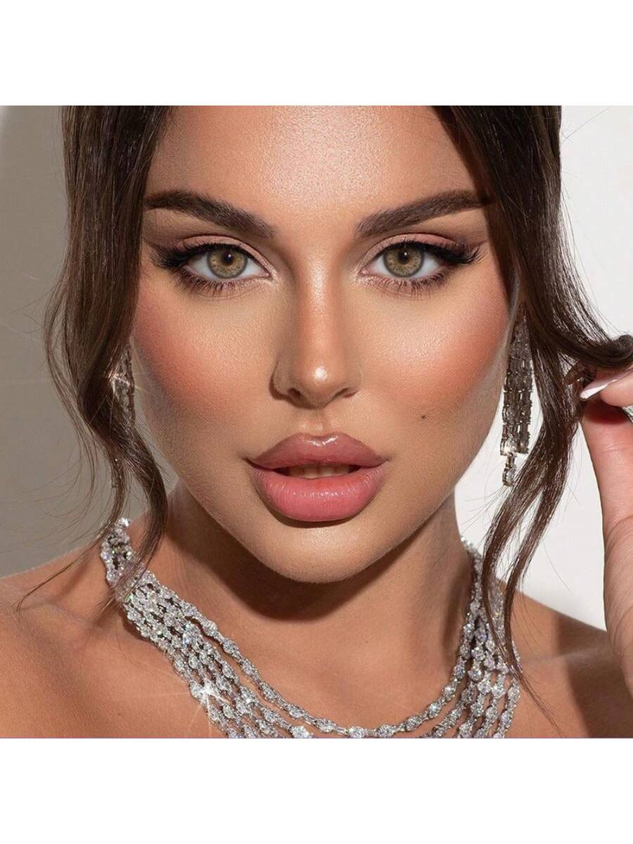 SHEIN UYAAI UYAAI 1Pair-Enlargement Natural Yearly Disposable Colored Contact Lenses - Image 3