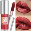 KAFURUX Sparkling Red Lip Glaze - Easy to Apply, Waterproof & Sweatproof, Long-Lasting Lip Makeup
