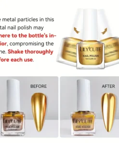 LILYCUTE 7ml Mirror Metallic Nail Polish Quick Dry Mirror