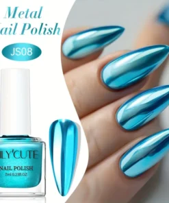 LILYCUTE 7ml Mirror Metallic Nail Polish Quick Dry Mirror