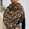 SHEIN 1pc Women's Winter Long Leopard Scarves Warm Soft Blanket Scarf