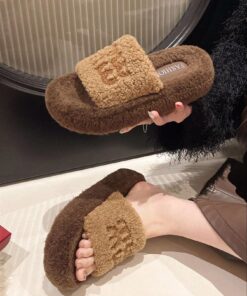 Women's New Thick Sole Fluffy Slippers