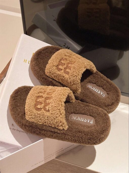 Women's New Thick Sole Fluffy Slippers
