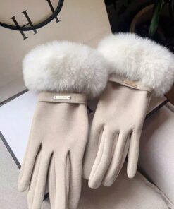 Alternative view of SHEIN Women's Touchscreen Gloves In Beige, Waterproof