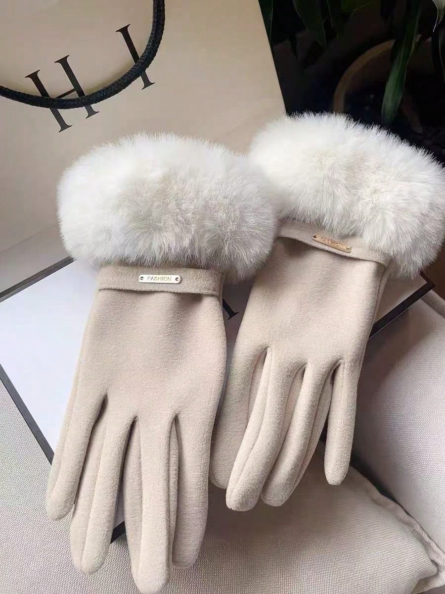 SHEIN Women's Touchscreen Gloves In Beige, Waterproof - Image 2