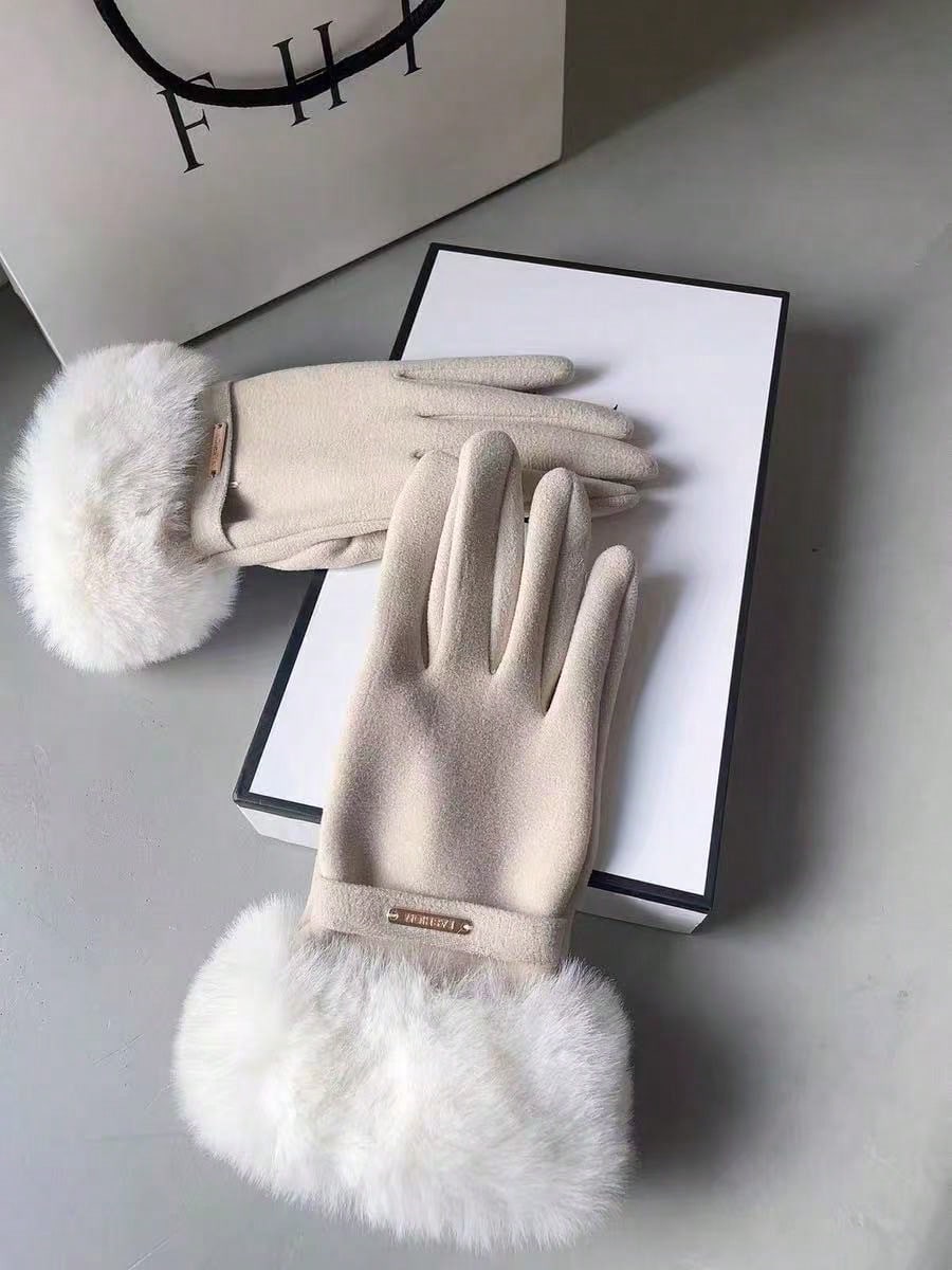 SHEIN Women's Touchscreen Gloves In Beige, Waterproof - Image 3