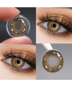 SHEIN 1 Pair Colored Contact Lenses, Including Brown, Gray & Designed Colored Contact Lenses