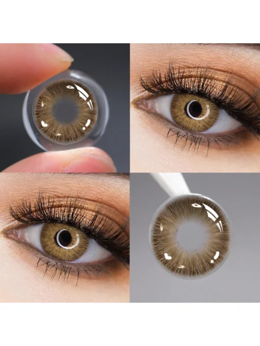 SHEIN 1 Pair Colored Contact Lenses, Including Brown, Gray & Designed Colored Contact Lenses