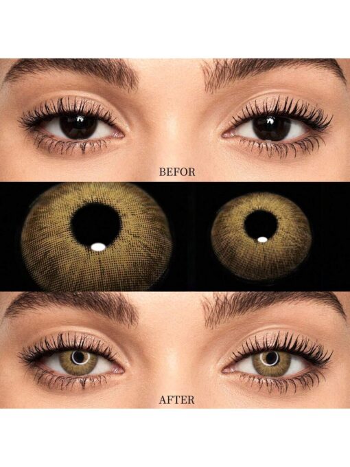 SHEIN 1 Pair Colored Contact Lenses, Including Brown, Gray & Designed Colored Contact Lenses, Suitable For Daily Wear & Dates, 1 Year Lifespan - Image 3