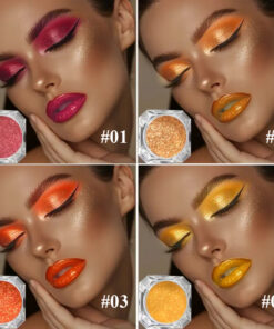 Metal Series Glittering Eye Shadow Powder - shimmery, long-lasting Metallic