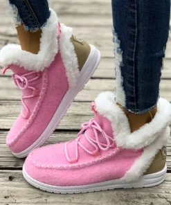 Women'S Casual Flat Ankle Boots with Lace