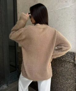 Women's Elegant Faux Mink Sweater