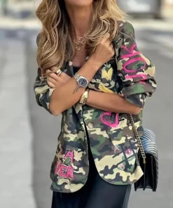 Women's allover Print Blazer Jacket